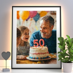 Fotomosaik als Geburtstagsgeschenk