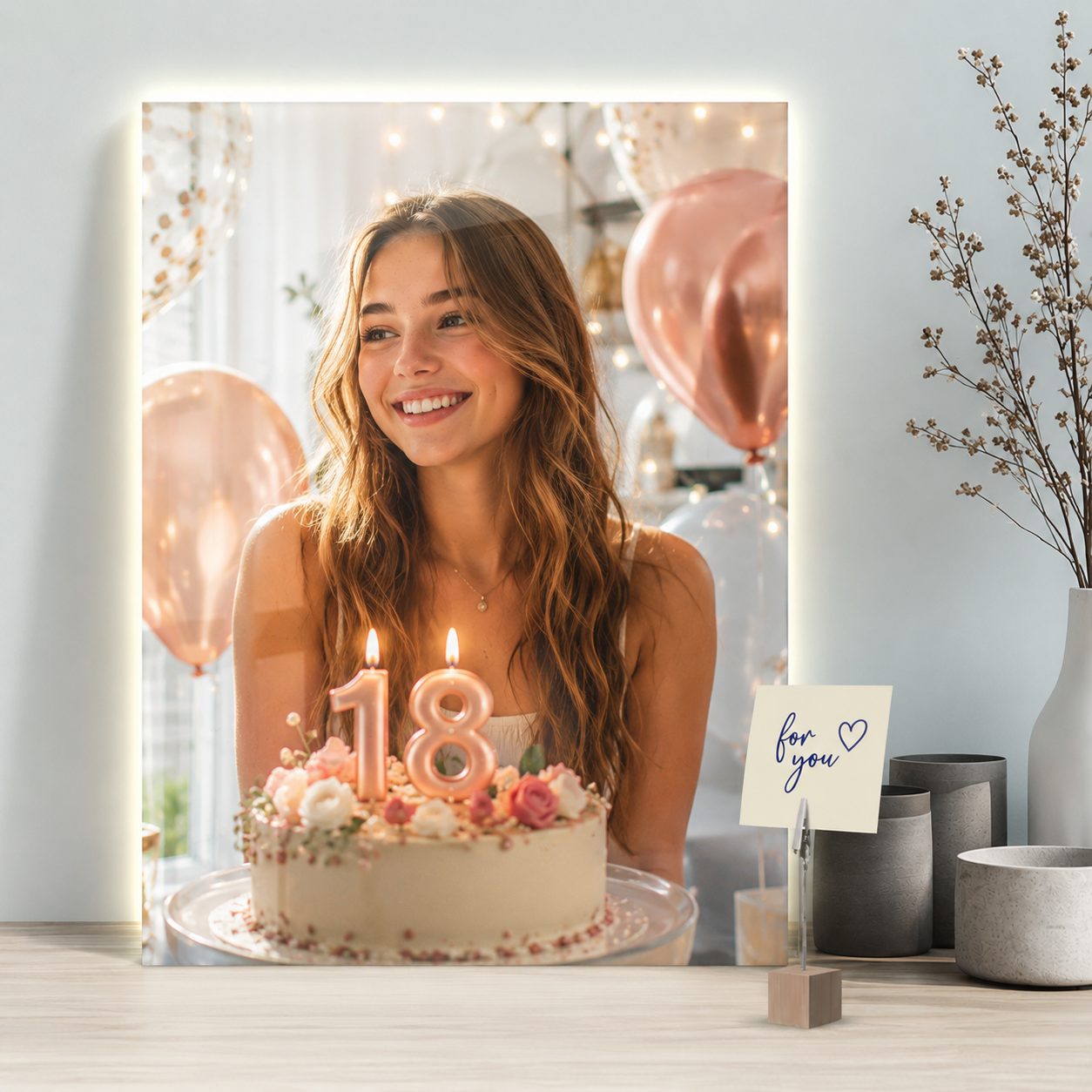 Foto auf Acrylglas zum 18. Geburtstag