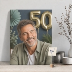 Foto auf Leinwand zum 50. Geburtstag
