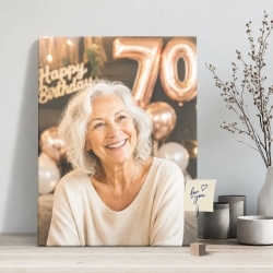 Foto auf Leinwand zum 70. Geburtstag