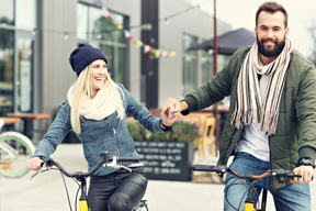 beispiel 1 paar radfahren spass