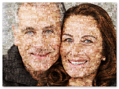 Mosaikbild als Geschenk