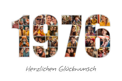 Fotos als Collage als Jahreszahl