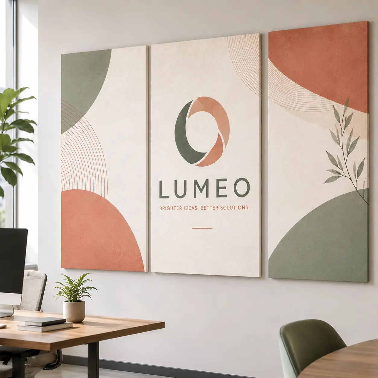 Leinwand-Mehrteiler fürs Büro