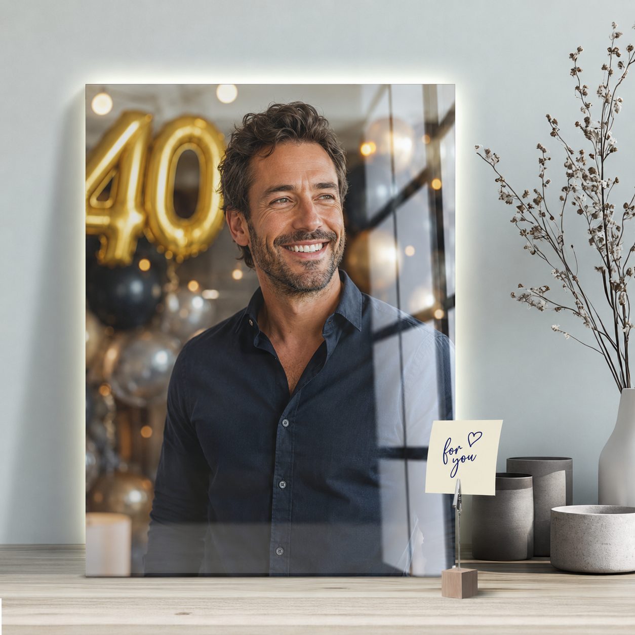 Foto auf Acrylglas zum 40. Geburtstag