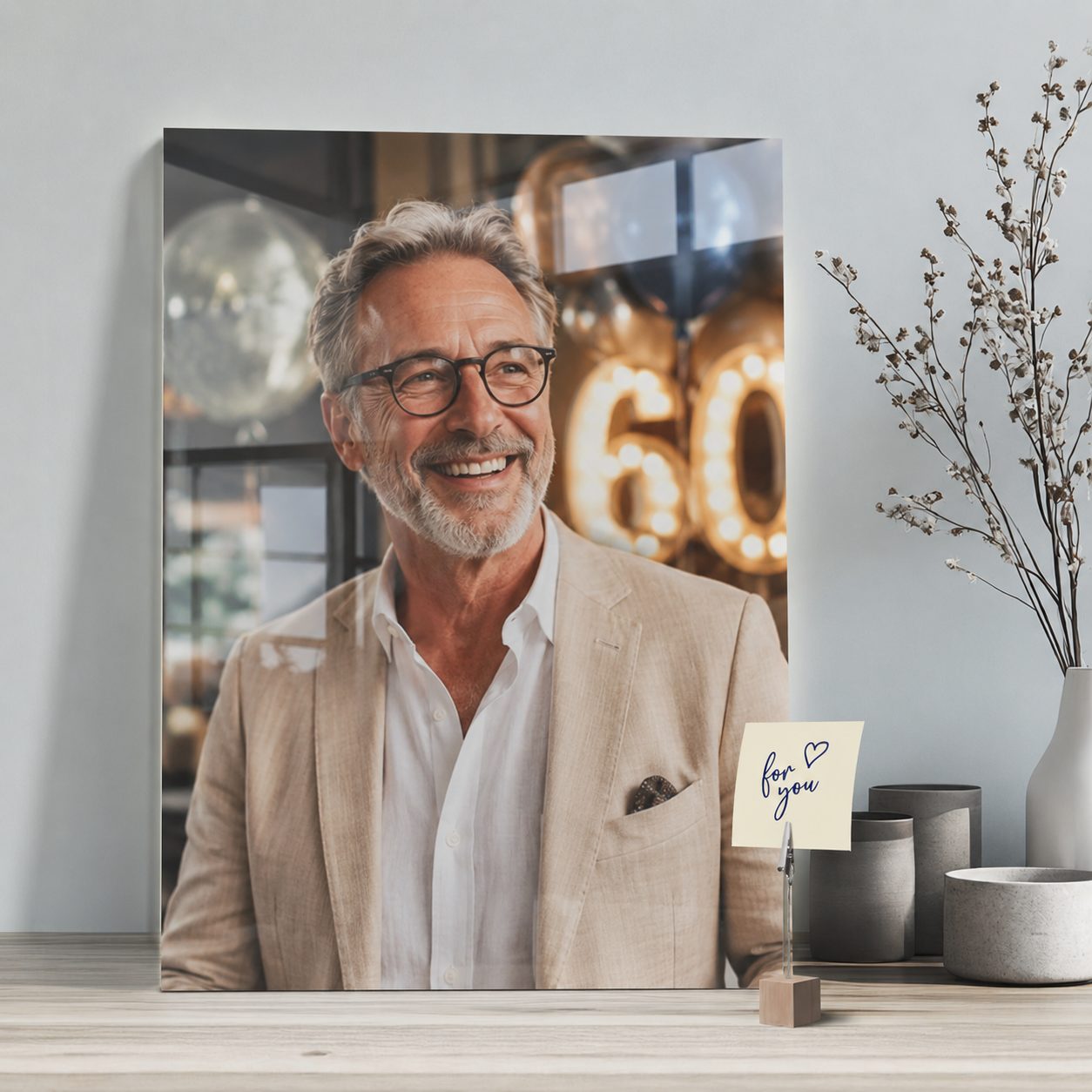Foto auf Acrylglas zum 60. Geburtstag