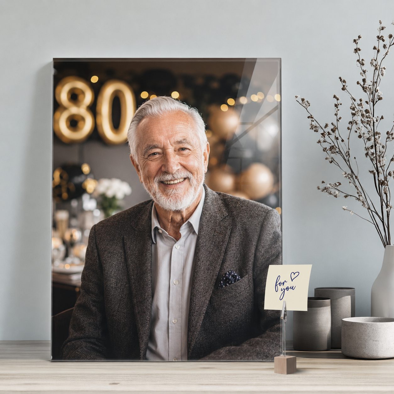 Foto auf Acrylglas zum 80. Geburtstag