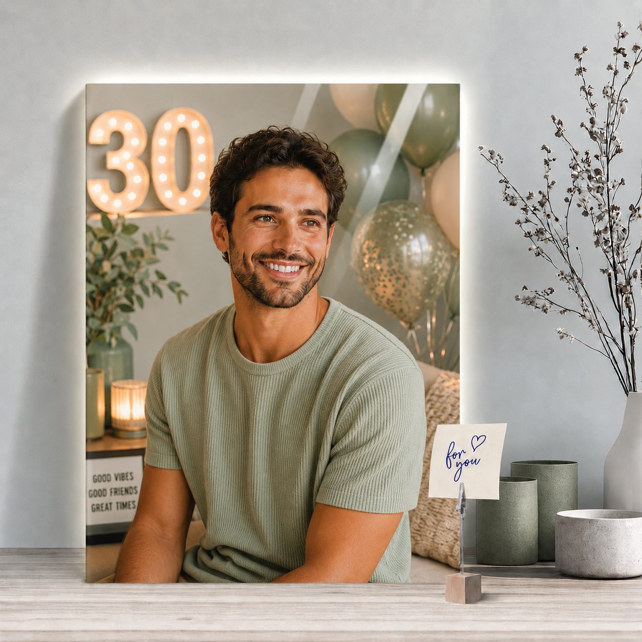 Foto auf Acrylglas zum 30. Geburtstag