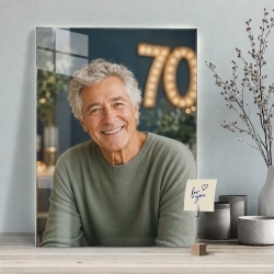 Foto auf Acrylglas zum 70. Geburtstag