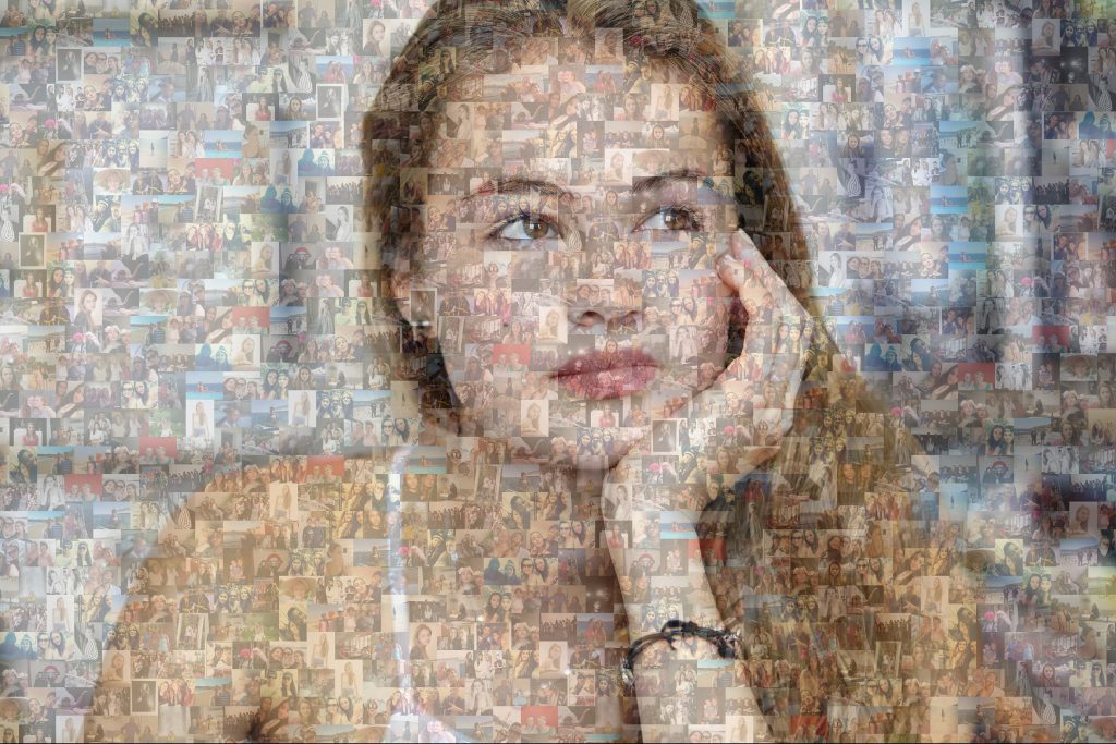 Mosaik Portrait aus Fotos Gratis Vorschau + 24hService!