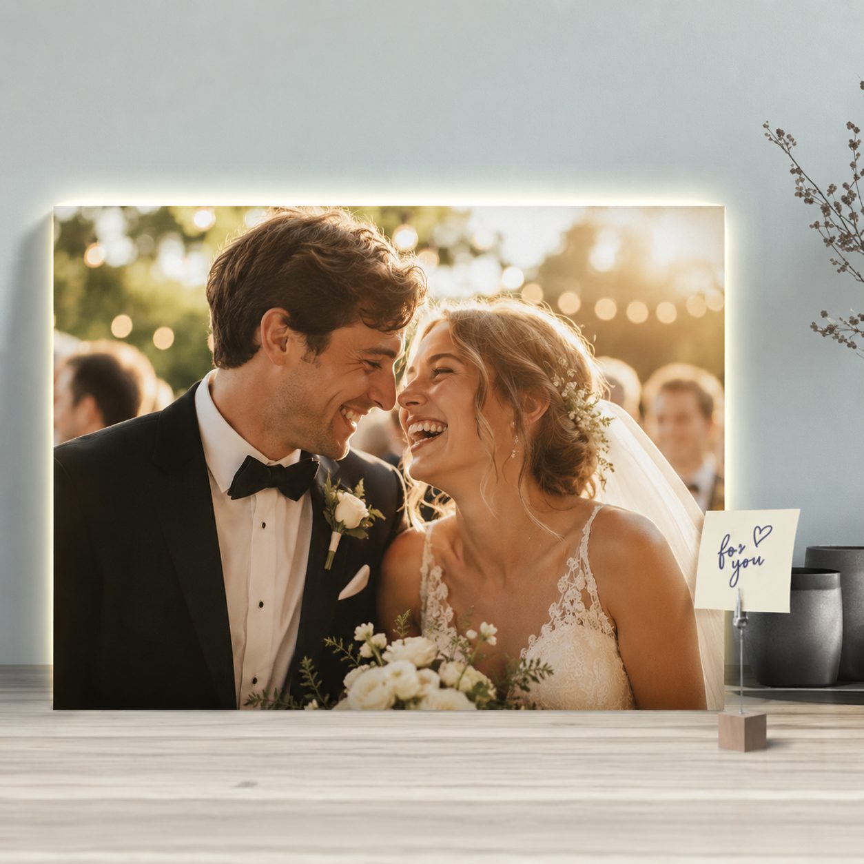 Hochzeitsfoto auf Leinwand