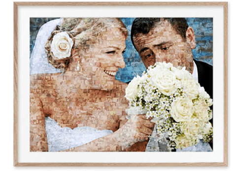 Hochzeitspaar als Mosaikbild