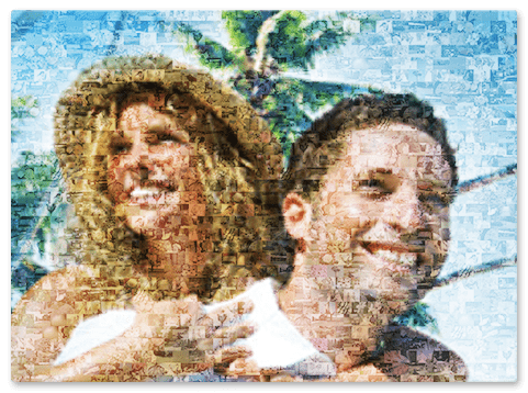 Urlaubsfotos als Mosaikbild