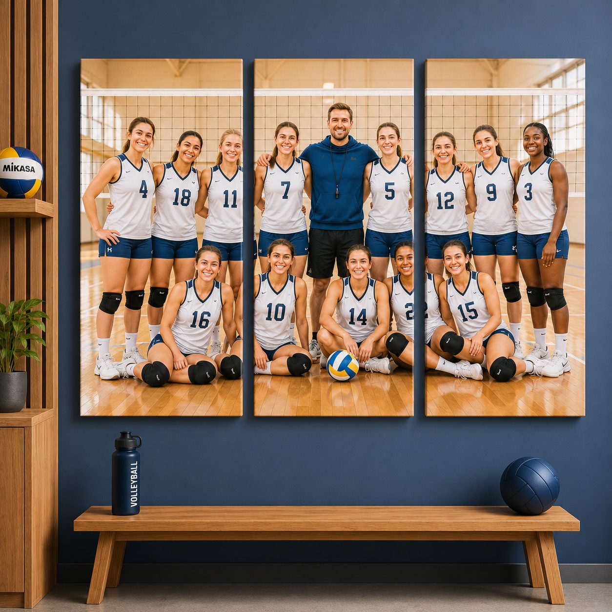 Mannschaftsfoto als mehrteilige Leinwand für Vereine und Teams